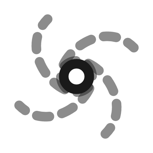 Black hole 2 line duotone icon, two-tone style, from Solar