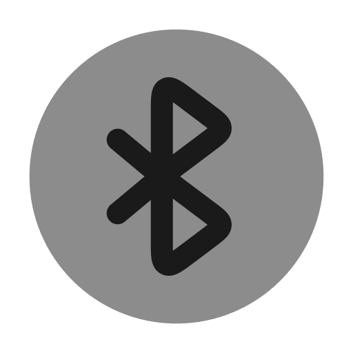 Bluetooth circle bold duotone icon, two-tone style, from Solar