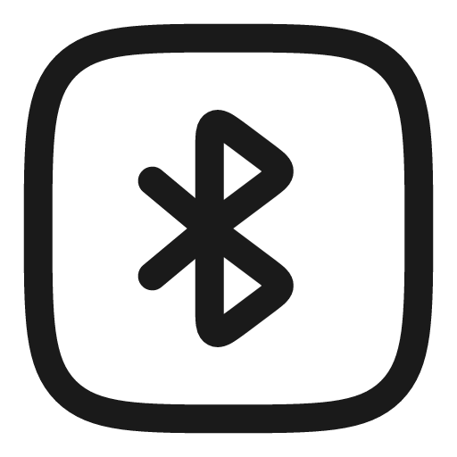 Bluetooth square linear icon, line style, from Solar
