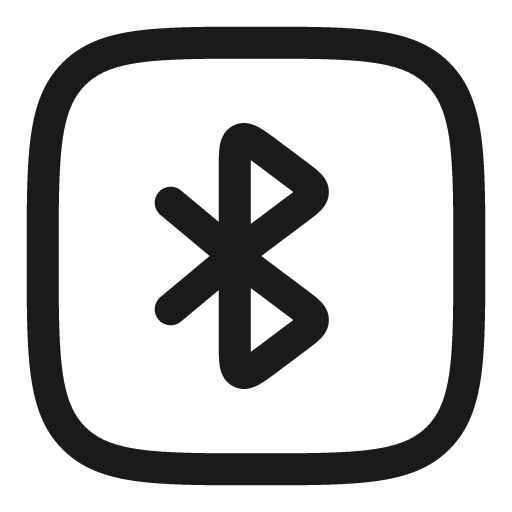 Bluetooth square outline icon, outline style, from Solar