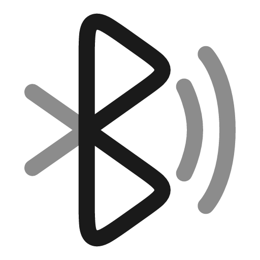 Bluetooth wave line duotone icon, two-tone style, from Solar