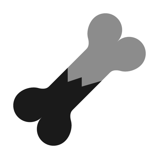 Bone crack bold duotone icon, two-tone style, from Solar