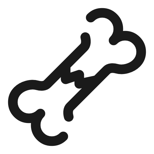 Bone crack broken icon, line style, from Solar
