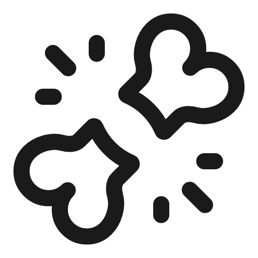 Bone fracture linear icon, line style, from Solar