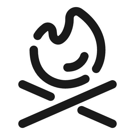 Bonfire broken icon, line style, from Solar