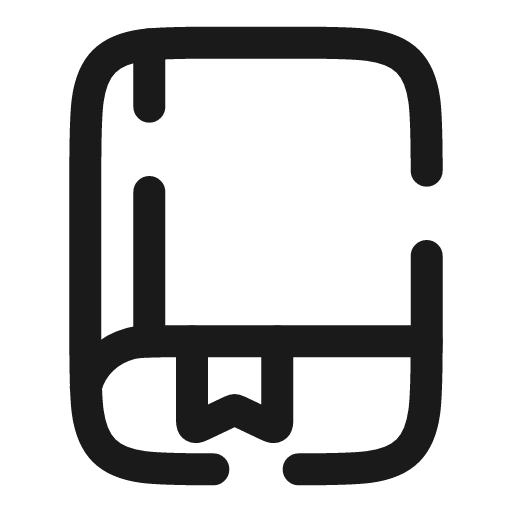 Book bookmark minimalistic broken icon, line style, from Solar