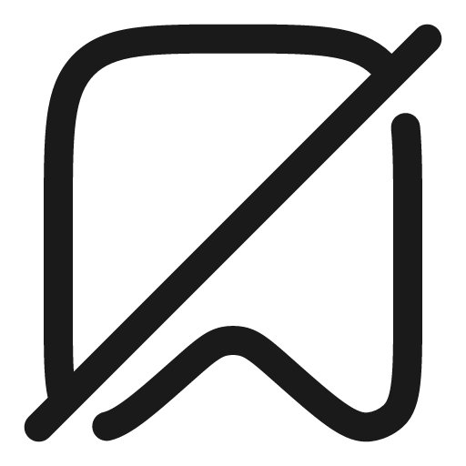 Bookmark off outline icon, outline style, from Solar
