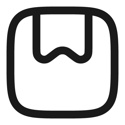 Bookmark square minimalistic outline icon, outline style, from Solar