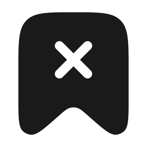 Bookmark x bold icon, bold style, from Solar
