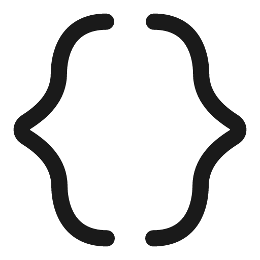 Braces outline icon, outline style, from Solar
