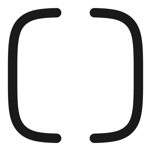Brackets linear icon, line style, from Solar