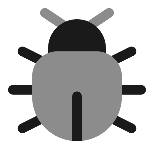 Bug bold duotone icon, two-tone style, from Solar