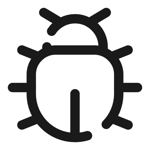 Bug broken icon, line style, from Solar