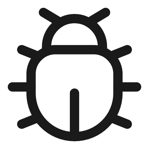 Bug linear icon, line style, from Solar