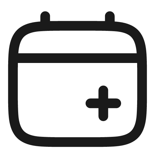Calendar add linear icon, line style, from Solar