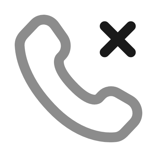 Call cancel line duotone icon, two-tone style, from Solar