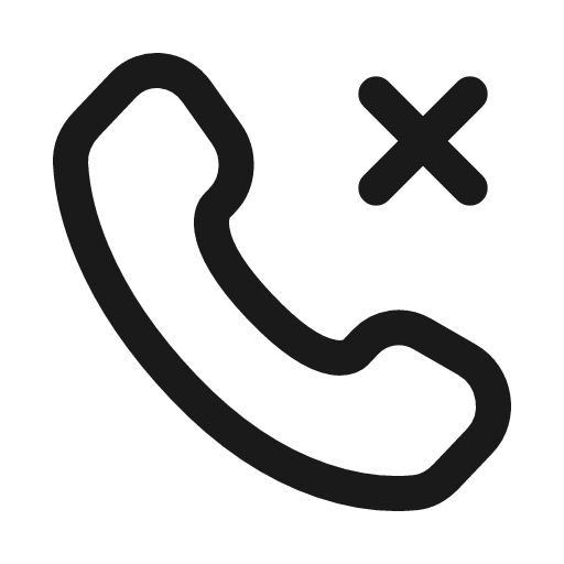 Call cancel linear icon, line style, from Solar