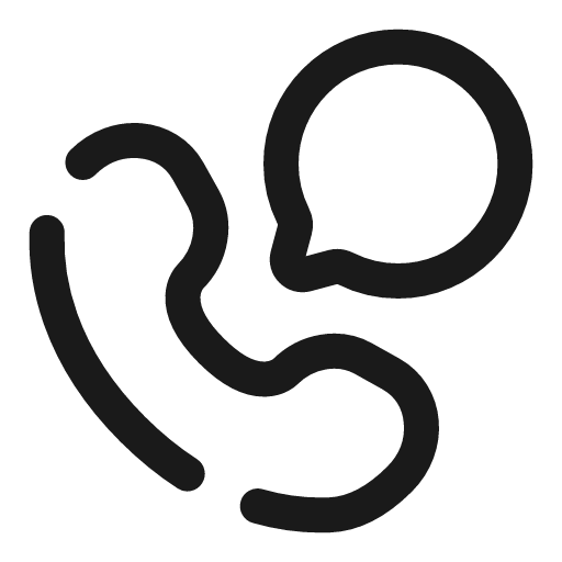 Call chat rounded broken icon, line style, from Solar