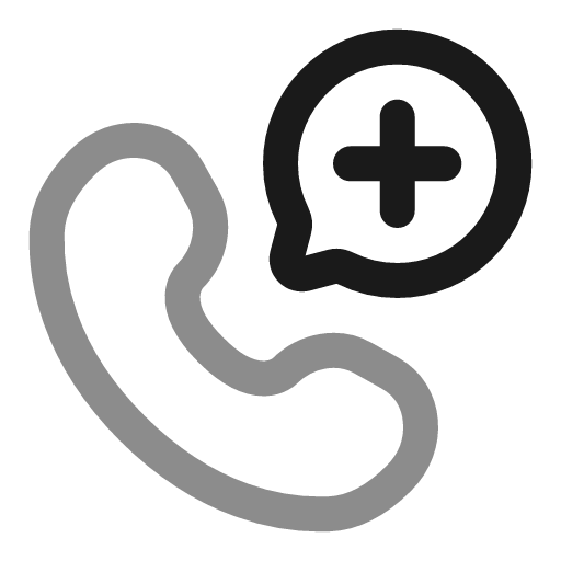 Call medicine rounded line duotone icon, two-tone style, from Solar