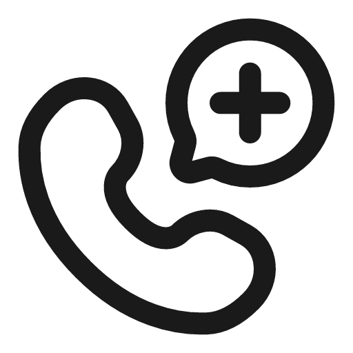Call medicine rounded linear icon, line style, from Solar