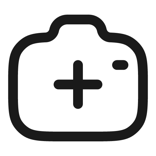 Camera add outline icon, outline style, from Solar