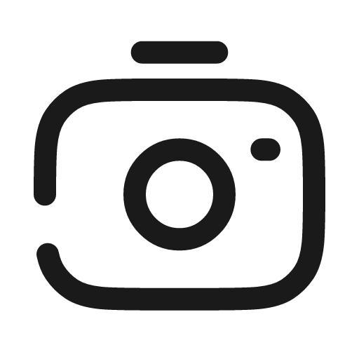 Camera minimalistic broken icon, line style, from Solar