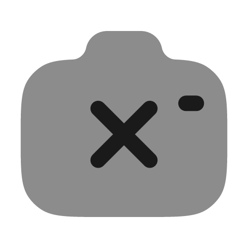 Camera off bold duotone icon, two-tone style, from Solar