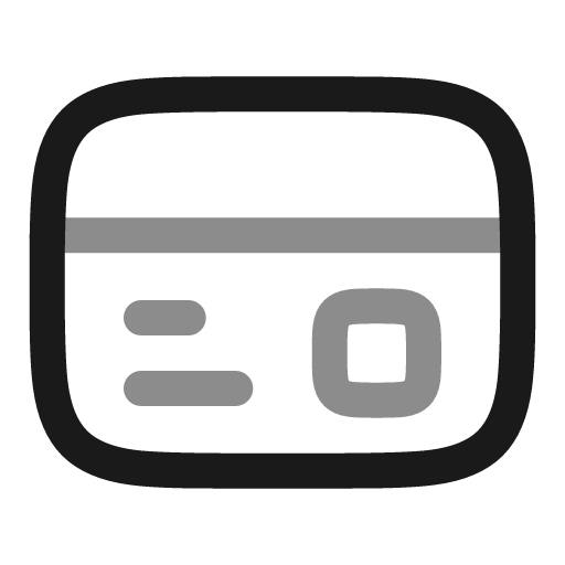 Card 2 line duotone icon, two-tone style, from Solar