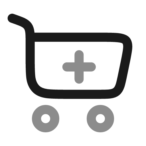 Cart plus line duotone icon, two-tone style, from Solar