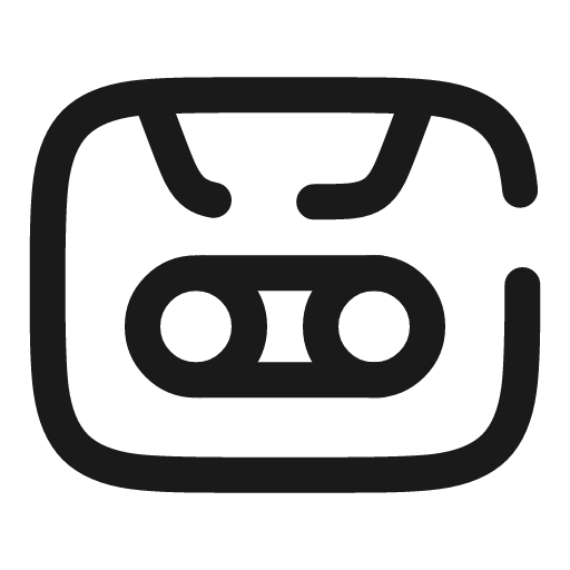 Cassette 2 broken icon, line style, from Solar