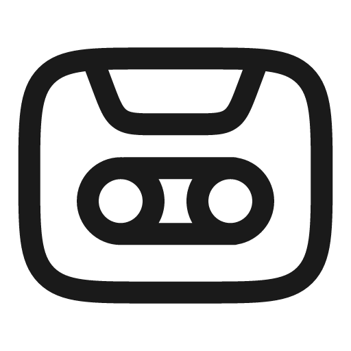 Cassette 2 outline icon, outline style, from Solar