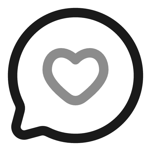 Chat round like line duotone icon, two-tone style, from Solar
