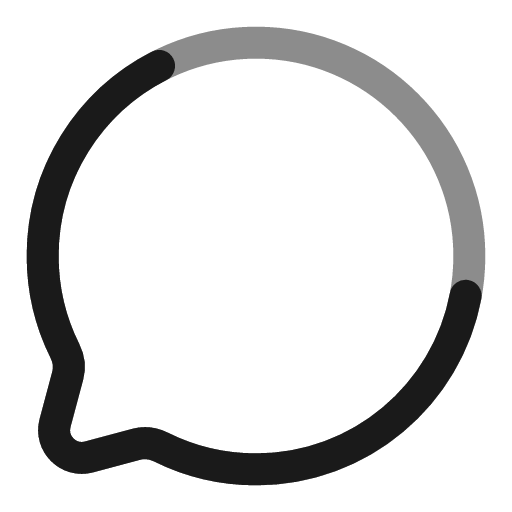 Chat round line duotone icon, two-tone style, from Solar