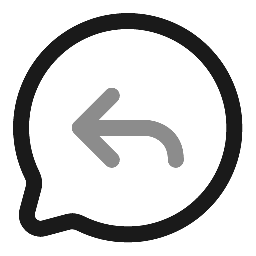 Chat round replay line duotone icon, two-tone style, from Solar