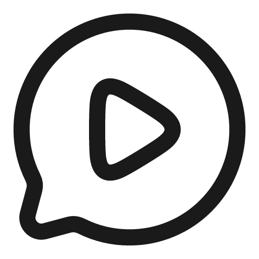 Chat round video linear icon, line style, from Solar