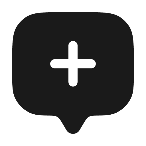 Chat square add bold icon, bold style, from Solar