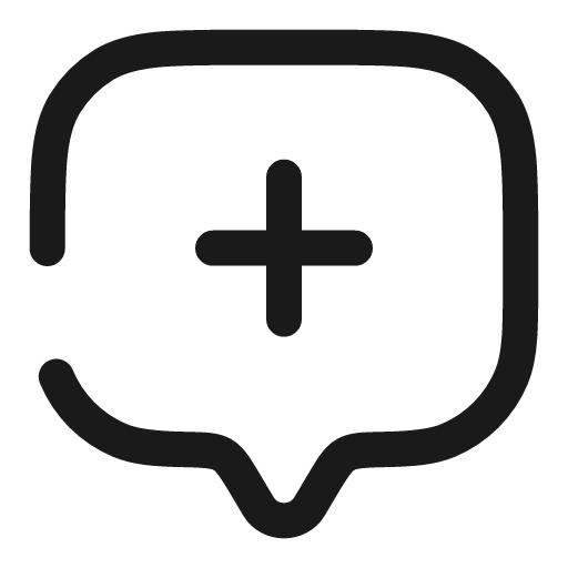 Chat square add broken icon, line style, from Solar