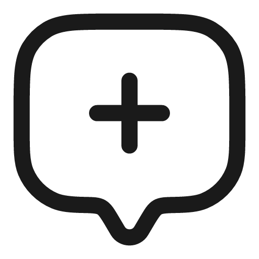 Chat square add linear icon, line style, from Solar