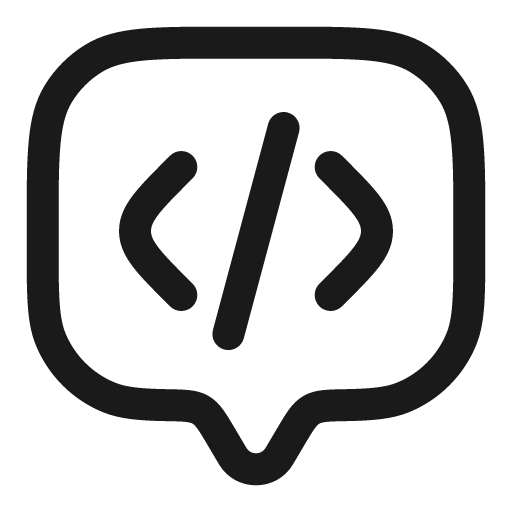 Chat square code outline icon, outline style, from Solar