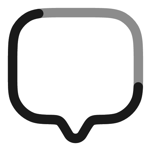 Chat square line duotone icon, two-tone style, from Solar