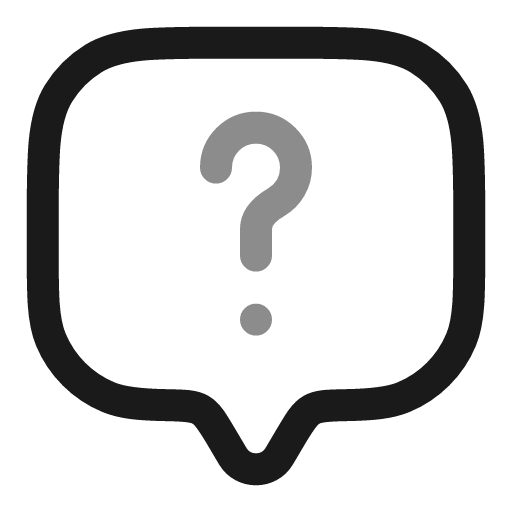 Chat square question mark line duotone icon, two-tone style, from Solar