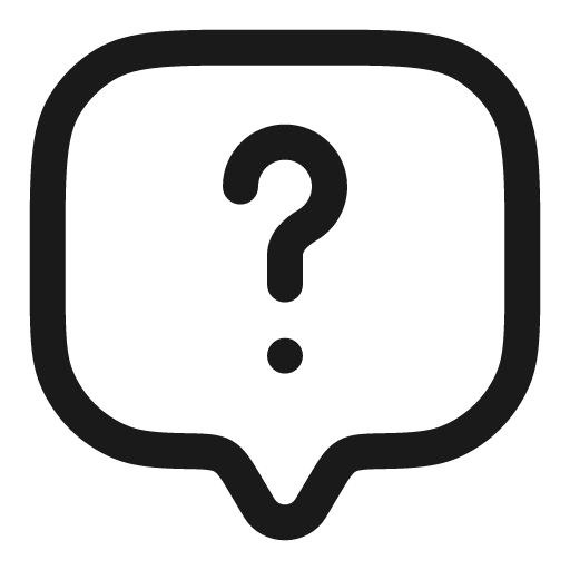 Chat square question mark outline icon, outline style, from Solar