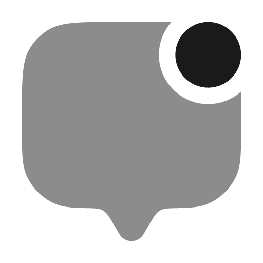Chat square unread bold duotone icon, two-tone style, from Solar