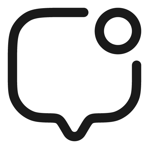 Chat square unread outline icon, outline style, from Solar