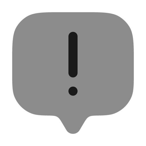 Chat square warning bold duotone icon, two-tone style, from Solar