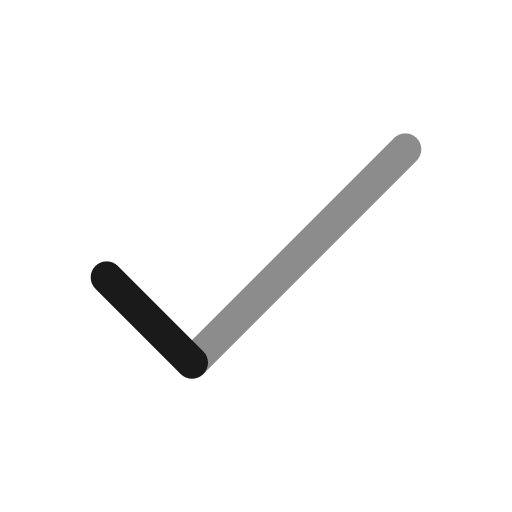 Check bold duotone icon, two-tone style, from Solar