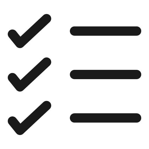 Checklist bold icon, bold style, from Solar