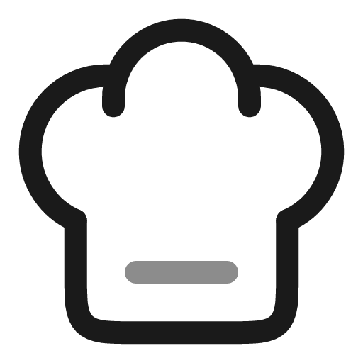 Chef hat minimalistic line duotone icon, two-tone style, from Solar