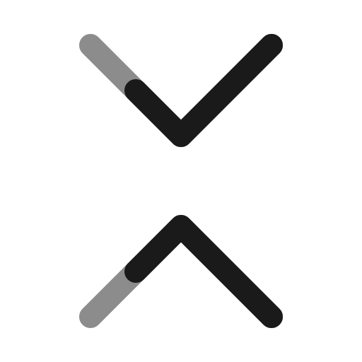 Chevrons down up line duotone icon, two-tone style, from Solar