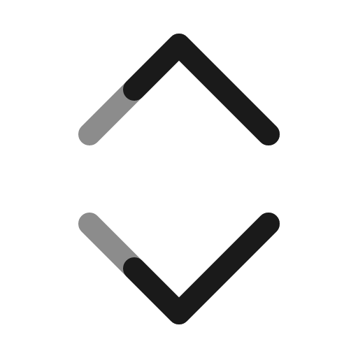 Chevrons up down line duotone icon, two-tone style, from Solar